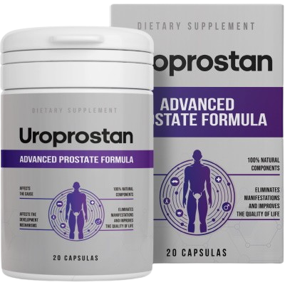 Frasco de Uroprostan Advanced Prostate Formula de 20 cápsulas